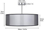 Ceiling Light Modern Fabric Pendant Shade Large Drum