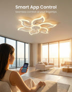 Ceiling Light with Fan and Remote App 88CM