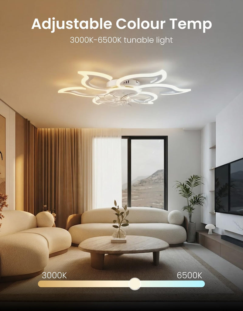 Ceiling Light with Fan and Remote App 88CM