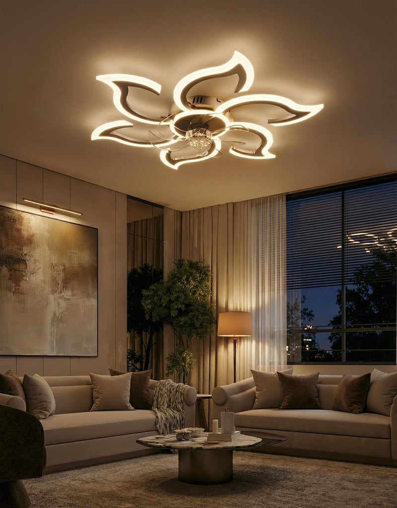 Ceiling Light with Fan and Remote App 88CM