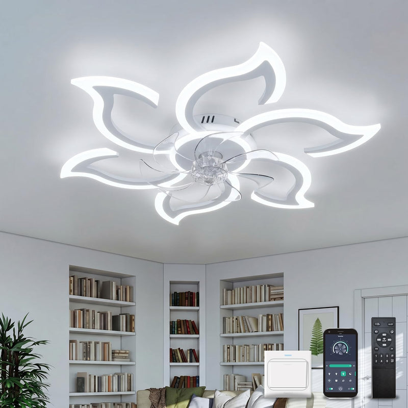 Ceiling Light with Fan and Remote App 88CM
