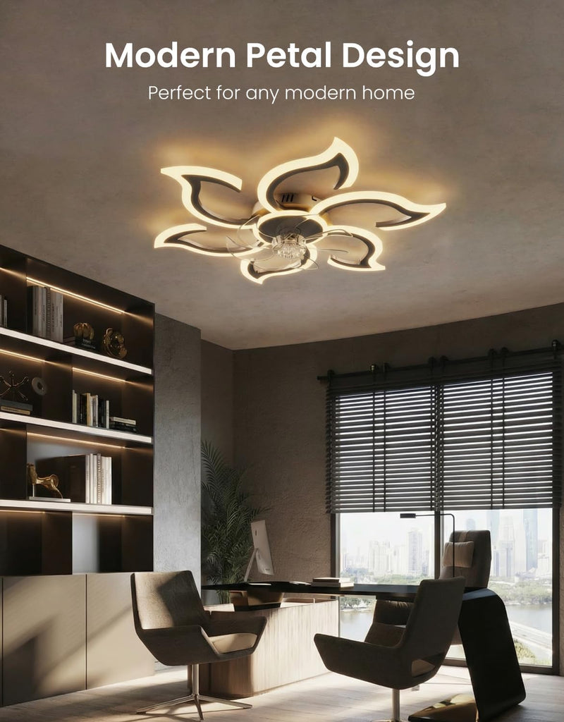 Ceiling Light with Fan and Remote App 88CM
