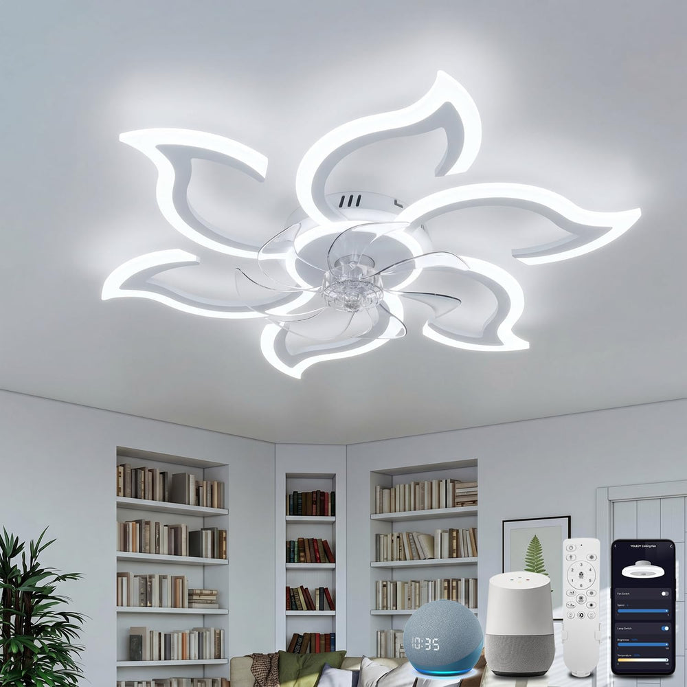 Ceiling Light with Fan and Remote App 88CM