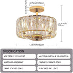 Ceiling Lights Crystal Chandeliers Light D32CM