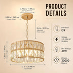 Ceiling Lights Crystal Chandeliers Light D32CM