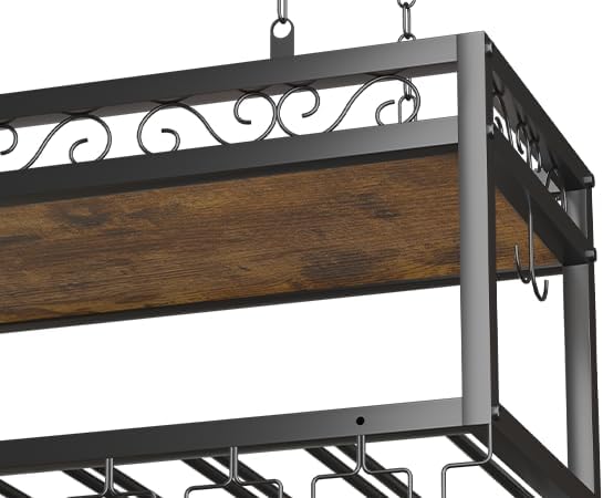 Ceiling Wine Rack Double-Layer Wall Mounted