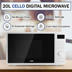 Cello Digital 800W Freestanding Microwave 20 Litre Capacity