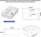 Ceramic Bathroom Sink Countertop Basin with Thin Edge