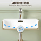 Ceramic Bathroom Sink Countertop Basin with Thin Edge