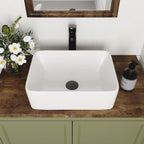 Ceramic Bathroom Sink Countertop Basin with Thin Edge