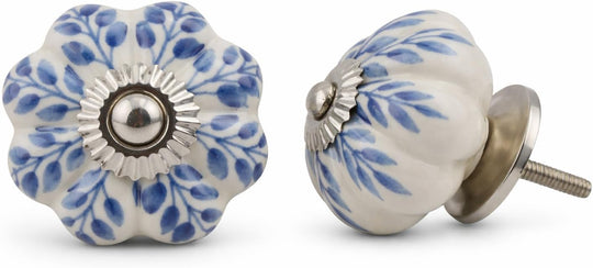 Ceramic Cabinet Knobs Floral Vintage Drawer Pulls