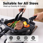 Ceramic Detachable Handle Pots and Pans Set Almond (17 Piece)