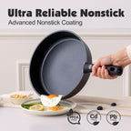 Ceramic Detachable Handle Pots and Pans Set Almond (17 Piece)
