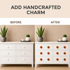 Ceramic Knobs and Hand Painted Pumpkin Round Cupboard (Set of 30)