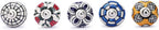 Ceramic Knobs and Hand Painted Pumpkin Round Cupboard (Set of 30)