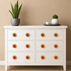 Ceramic Knobs and Hand Painted Pumpkin Round Cupboard (Set of 30)