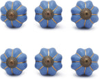 Ceramic Knobs and Hand Painted Pumpkin Round Cupboard (Set of 30)