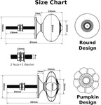 Ceramic Knobs and Hand Painted Pumpkin Round Cupboard (Set of 30)