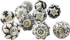 Ceramic Knobs and Hand Painted Pumpkin Round Cupboard (Set of 30)