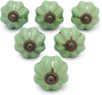 Ceramic Knobs and Hand Painted Pumpkin Round Cupboard (Set of 30)