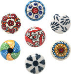 Ceramic Knobs and Hand Painted Pumpkin Round Cupboard (Set of 30)