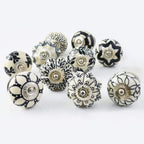 Ceramic Knobs and Hand Painted Pumpkin Round Cupboard (Set of 30)