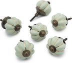 Ceramic Knobs and Hand Painted Pumpkin Round Cupboard (Set of 30)