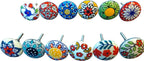 Ceramic Knobs and Hand Painted Pumpkin Round Cupboard (Set of 30)