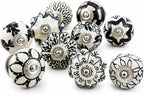 Ceramic Knobs and Hand Painted Pumpkin Round Cupboard (Set of 30)