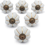 Ceramic Knobs and Hand Painted Pumpkin Round Cupboard (Set of 30)