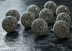 Ceramic Knobs and Hand Painted Pumpkin Round Cupboard (Set of 30)