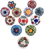 Ceramic Knobs and Hand Painted Pumpkin Round Cupboard (Set of 30)