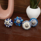 Ceramic Knobs and Hand Painted Pumpkin Round Cupboard (Set of 30)