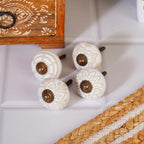 Ceramic Knobs and Hand Painted Pumpkin Round Cupboard (Set of 30)