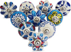 Ceramic Knobs and Hand Painted Pumpkin Round Cupboard (Set of 30)