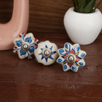 Ceramic Knobs and Hand Painted Pumpkin Round Cupboard (Set of 30)