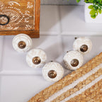 Ceramic Knobs and Hand Painted Pumpkin Round Cupboard (Set of 30)