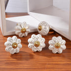 Ceramic Knobs and Hand Painted Pumpkin Round Cupboard (Set of 30)