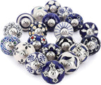 Ceramic Knobs and Hand Painted Pumpkin Round Cupboard (Set of 30)