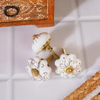 Ceramic Knobs and Hand Painted Pumpkin Round Cupboard (Set of 30)
