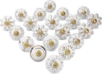 Ceramic Knobs and Hand Painted Pumpkin Round Cupboard (Set of 30)