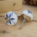 Ceramic Knobs and Hand Painted Pumpkin Round Cupboard (Set of 30)