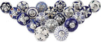 Ceramic Knobs and Hand Painted Pumpkin Round Cupboard (Set of 30)