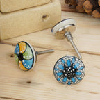 Ceramic Knobs and Hand Painted Pumpkin Round Cupboard (Set of 30)