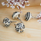Ceramic Knobs and Hand Painted Pumpkin Round Cupboard (Set of 30)