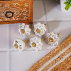 Ceramic Knobs and Hand Painted Pumpkin Round Cupboard (Set of 30)
