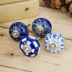 Ceramic Knobs and Hand Painted Pumpkin Round Cupboard (Set of 30)