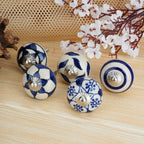 Ceramic Knobs and Hand Painted Pumpkin Round Cupboard (Set of 30)
