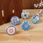 Ceramic Knobs and Hand Painted Pumpkin Round Cupboard (Set of 30)