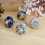 Ceramic Knobs and Hand Painted Pumpkin Round Cupboard (Set of 30)
